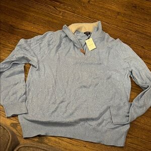 NWT - J. Crew Factory Light Blue Zip Up Sweater